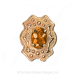 GS500 CIT - 14 Karat Gold Citrine Slide 